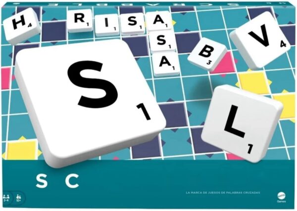 Mattel Games Scrabble Board Game, Family Word Game with Two Ways to Play, includes 50 Goal Cards that Teach Scrabble Basics for 2-4 Players, UK Version, HWD43 - Image 2