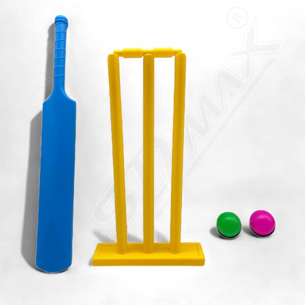 SDMAX Kids Plastic Cricket Set With Stumps & 2 Balls For Kids 3-4 Years Of Age, Indoor Outdoor Garden Play Toy, Play Toys Children Set Gift Sports - Image 2