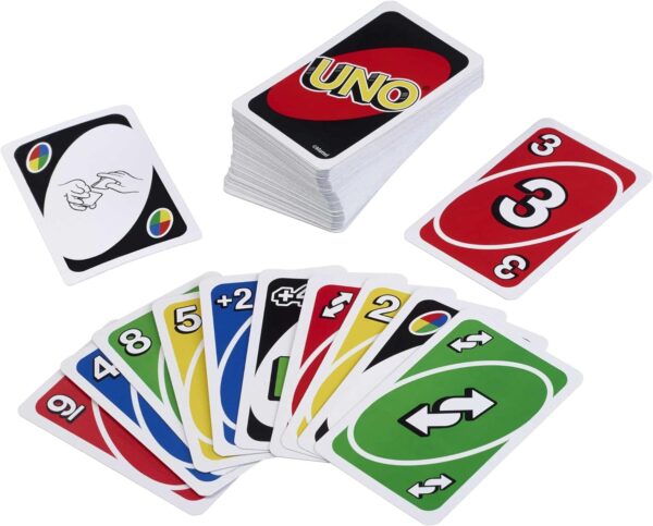 Mattel Games UNO, Classic Card Game for Kids and Adults for Family Game Night, Use as a Travel Game or Engaging Gift for Kids, 2 to 10 Players, Ages 7 and... - Image 2