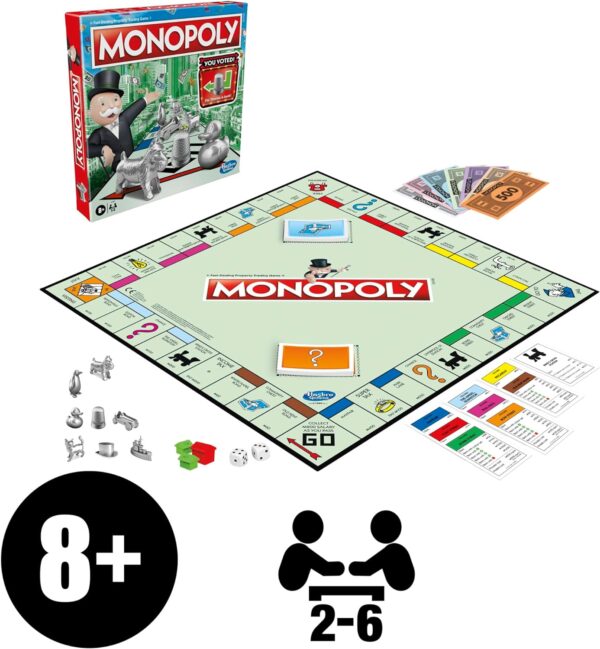 Monopoly Board Game, Family Time Games for Adults and Children, 2 to 6 Players, Strategy Fun for Kids, for Ages 8 and Up - Image 2