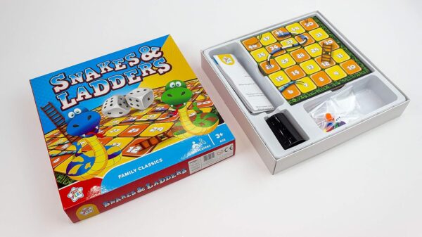 Kids Play Snakes & Ladders Family Classics Board Game 2-6 Players Age 3+ - Image 2